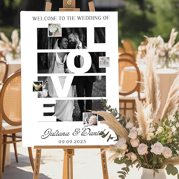 Custom Watercolor Pet Wedding Welcome Sign, Personalized Dog Cat Welcome To Our Wedding Signage Drawing, Custom Gifts for Weddings, Christmas, Engagement Party, Anniversary