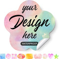Personalized Labels - Custom Stickers with Any Design Image Logo Text, Thank You Labels, 100 (Flower, 2"x2")