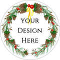 100-1000pcs Custom Stickers Merry Christmas Stickers Personalized Labels Adhesive Xmas Decorative Envelope Seals Stickers for Cards Gift Boxes(Round-5)