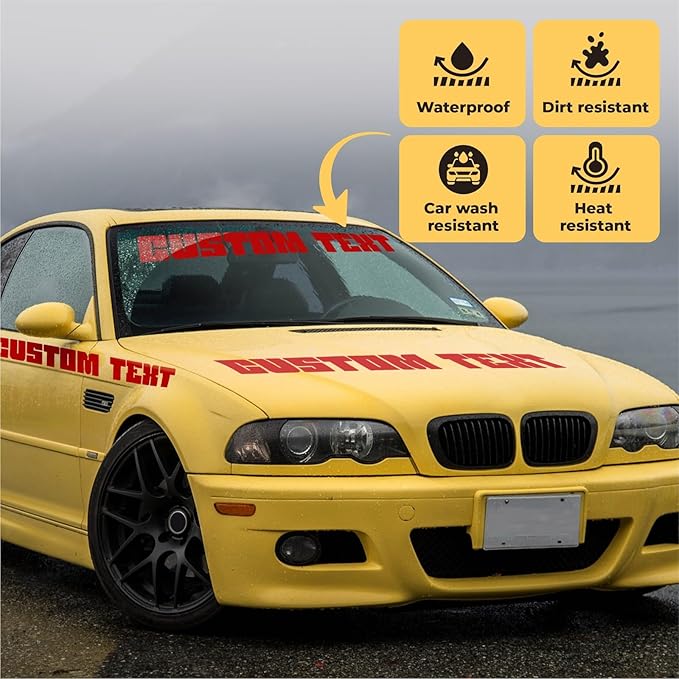 Custom Vinyl Lettering - Custom Text Vinyl Sticker - Personalizes Vinyl Lettering for Car, Trucks, Boats, Doors, Windows, Walls - Custom Decal Text Name Sticker