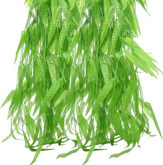Bird Fiy 50 PCS 376 Feet Artificial Flower Greenery Wicker Rattan Vine Fake Foliage Leaf Flowers Plants Garland Garden Decoration