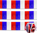 3 Pack 10 Long White Blue Red Metallic Foil Fringe Garland Wall Hanging Tassle Banner, Mother's Day, Easter, Parade Floats, Birthday, Theme Party, Wedding Party Decorations
