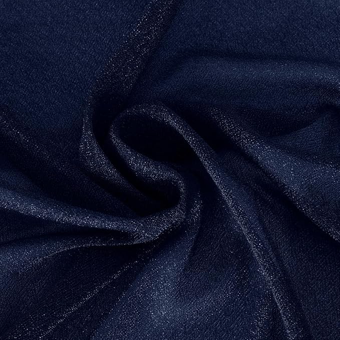 Fall Navy Blue 2 Panels Wedding Arch Draping Fabric 29" x 20Ft Sheer Drapes Outdoor Curtain for Wedding Party Baby Bridal Shower Arch Ceiling Backdrop Decor