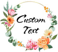 Custom Stickers for Weddings, Birthdays & Businesses - Personalized Labels with Your Logo - Waterproof, Fade and Heat Resistant - Pack of 100-1000 (Wreath E, 4 Inch)