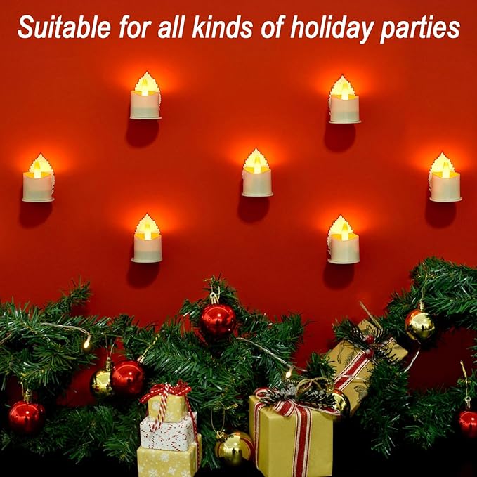 HL Flameless Candles with Remote Timer, 100+Hours Rechargeable Waterproof Outdoor Candles Tea Lights with Charging Base, Warm White LED Votive Floating Tealights for Festival Wedding Party Decor-6pc