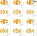 Fairy Lights Battery Operated String Lights - 12 Pack 7ft 20 LED Silver Wire Firefly Lights for Mason Jars DIY Picture Walls Shelves Arts Crafts Trees Branches Bedroom Wedding Party Decor(Warm White)