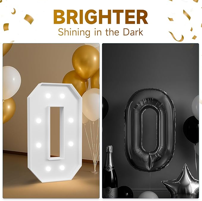 3FT Marquee Numbers 60, Happy 60th Birthday Decorations for Women Men, Large 60 Light up Numbers for Him Her 60 Years Old Birthday Party Supplies, 60th Anniversary Party Decor