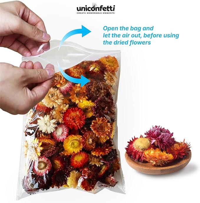 Dried Flower Thousand Days Biodegradable Confetti - Real Flower Petals for Weddings, Flower Girl Toss, Wedding Send Off Ideas, Party Table Decoration | Boxed - 8oz (0.5lbs)