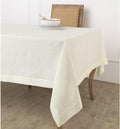Solino Home Linen Ivory Tablecloth 60 x 102 Inch - 100% Pure Linen Rectangular Tablecloth - Machine Washable Table Cloth for Fall, Autumn, Thanksgiving, Christmas, Holiday - Fete