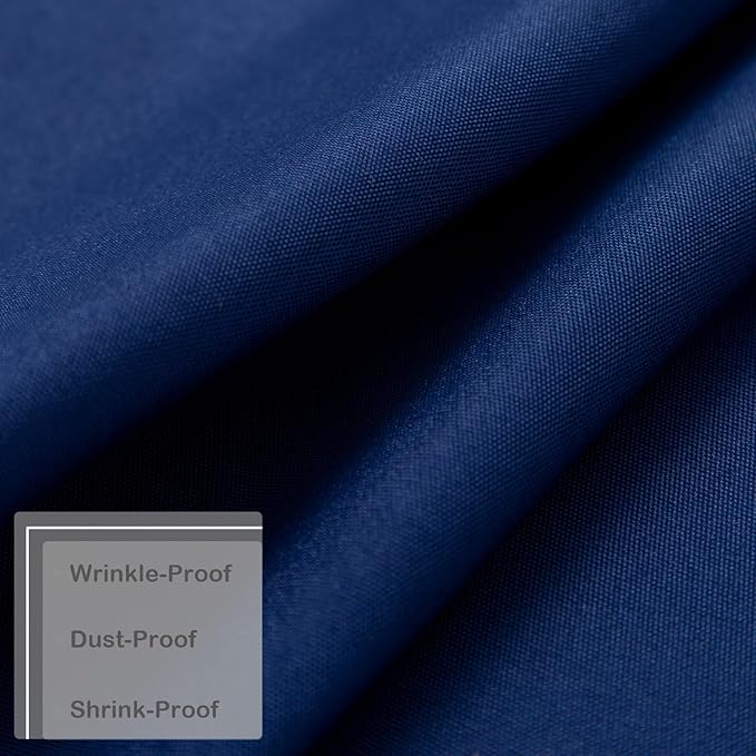 Small Round Navy Tablecloth 24 Inch Polyester Fabric Washable Table Cover Decorative Wrinkle Resistant Solid Color Table Cloth for Nightstand Party Wedding Camping