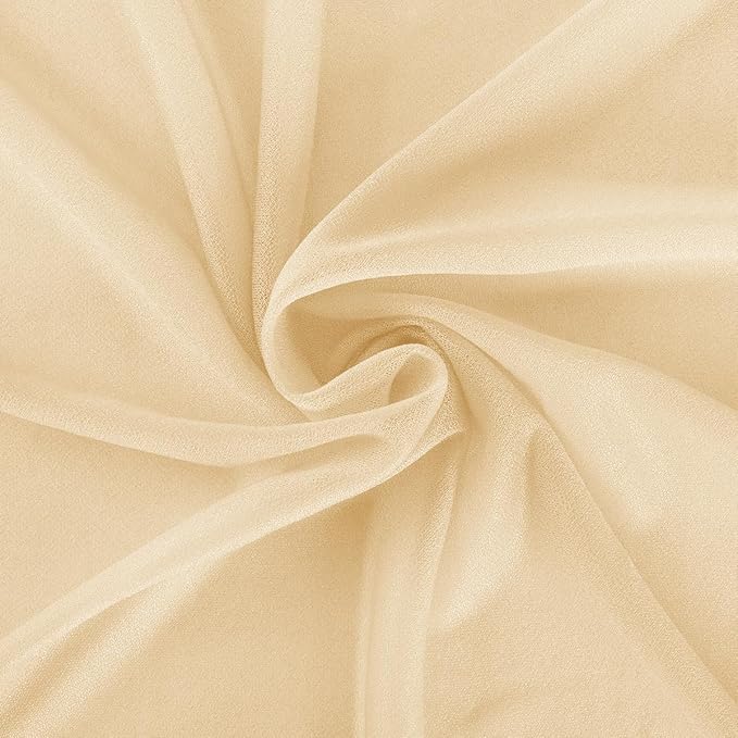 Champagne Gold Wedding Arch Draping Fabric 29" x 20 FT Wedding Drapes for Backdrop Sheer Curtains Drapes for Romantic Bridal Baby Shower Decor Ceremony Birthday Party Fall Outdoor Events