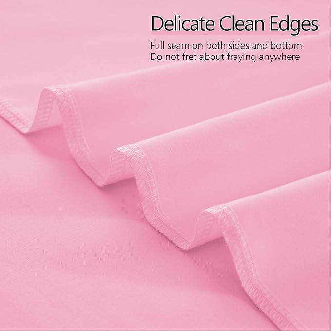 10ft x 10ft Thick Pink Backdrop Curtains for Parties, 2 Panels 5ft x 10ft Non See Through Pink Polyester Wedding Drapes Photo Backdrop for Birthday Party Graudation Photography Home Decor