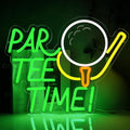 Neon Sign for Wall Decor, Par Tee Time Neon Sign, 16.14" x 12.8" Golfing LED Sign USB Dimmable Golf Ball Neon Lights for Room, Party, Club, Office, Man Cave, Window, Wall Decor