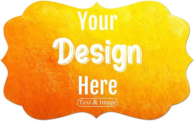 100-500 Custom Stickers Personalized Labels, Customized Stickers with Any Image Logo and Text. Custom Stickers for Business Logo Labels,etc. (Fancy Frame,1.5X1 Inch)