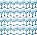 Plastic Wine Glasses，Plastic Goblets Vintage Style Cordial Drinking Glasses for Wedding Reception, Grand Event Party Supplies (48, Dusty Blue)