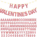 TaoBary 112 Pcs DIY Letter Kit Glitter Customizable Banner Letters Include 107 Letters and Numbers 3 Rope and 2 Needles for Birthday Halloween Christmas Wedding Valentine Party Decor(Rose Gold)