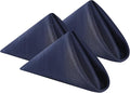 Cloth Napkins 17x17 inch Washable Polyester Dinner Napkins Soft Table Napkins for Wedding Party Dining Banquet(Navy,12PCS)