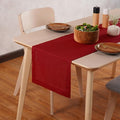 Linen Table Runner 14 x 120 Inch Long - 100% Pure Linen Christmas Red Table Runner - Cloth Fabric Hemstitch Runner for Thanksgiving, Christmas, Winter, New Year - Elara