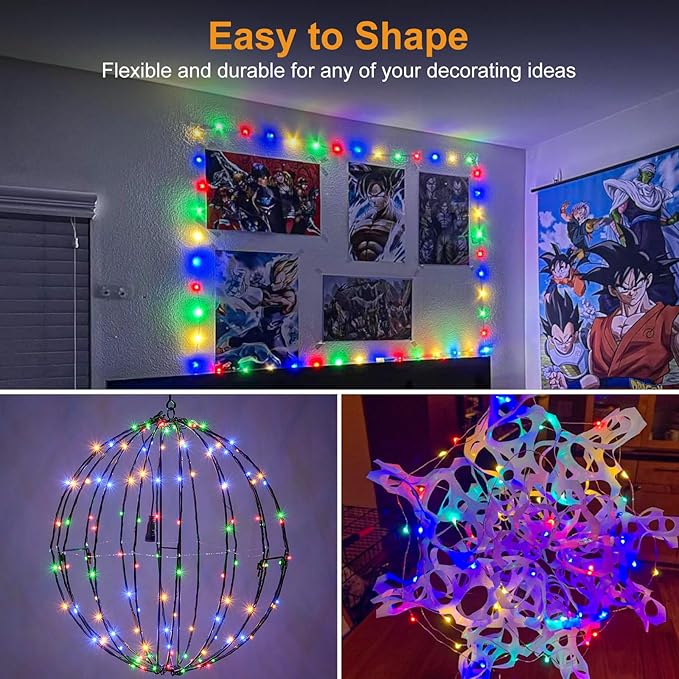 btfarm 30 Pack Fairy Lights Battery Operated [3 Modes], 7ft 20 Led Twinkle Lights String Lights Waterproof Bulk Small Mini Silver Wire for Mason Jars Vases Wedding Table Centerpiece, Multicolor