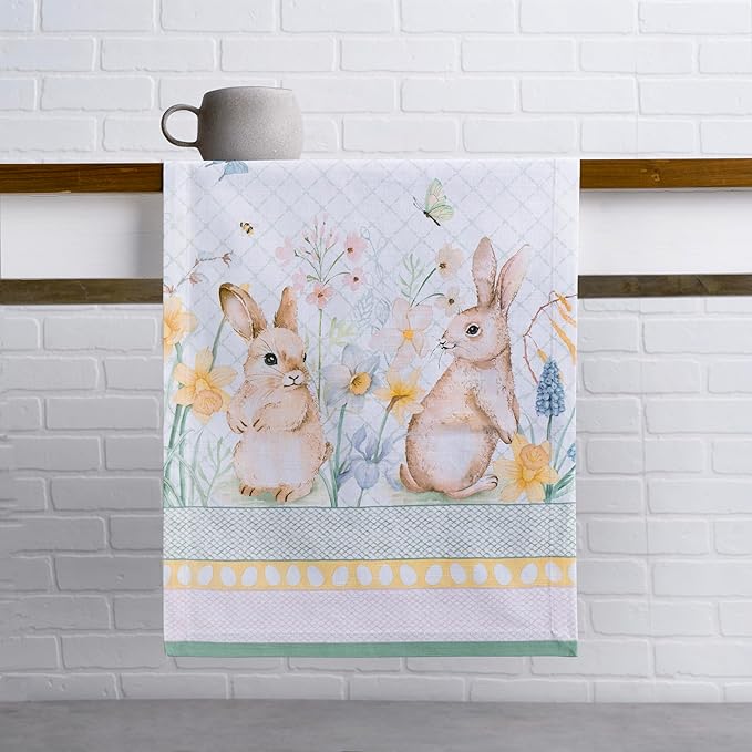 Maison d' Hermine Table Runner 100% Cotton Single Layer Table Runners 108 inches Long Decorative for Home Kitchen Dining Party Wedding Bridal Shower Spring Summer (Easter Dew , 14.50" x 108")