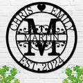 Personalized Metal Name Signs, Split Letter Monogram Wall Decor, Custom Last Name Sign, Family Name Sign for Outdoor, Personalized Wedding Gift, Garden Decor, Metal Wall Art, Housewarming Gift