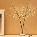 Fudios Lighted Branches Snow Dusted with Timer 100 LED 32IN, Artificial Tree Branch with Lights for Home Bedroom Fireplace Mantle Christmas Holiday Decoration