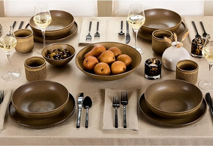 Solino Home Natural Linen Tablecloth 60 x 84 Inch - 100% Pure Linen Table Cloth for Rectangle Tables - Fete, Machine Washable Tablecloth for Fall, Autumn, Thanksgiving, Christmas, Holiday