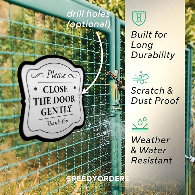 Custom Decorative Outdoor Metal Signs, Personalized Aluminum Signs, Customized Driveway Signs, Waterproof Signs Made In USA, Design 3 Metalic Silver 18x18 In