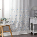 VISIONTEX White Sheer Voile Curtains, Decorative White Embossed Drip Rod Pocket Window Drapes for Home Kitchen, Living Room and Bedroom 54 x 72 Inch, Set of 2 Curtain Panels