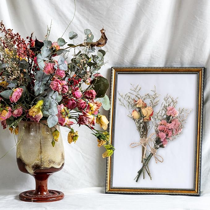 12/24 Pack Dried Flowers for Vase Various Mini Bouquet Dried Small Wildflowers Natural Real Flowers Bulk for Crafts DIY Wedding Decor (24, Forget Me Not)