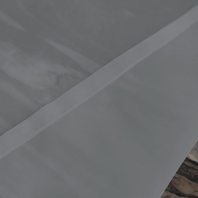 Window Gray Sheer Curtains 120 Inches Long 2 Panels Sheer Curtain Basic Rod Pocket Panel for Bedroom Children Living Room Yard Kitchen (Gray, 52" W x 120" L | 2 pcs)