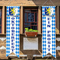 Blulu Oktoberfest Decorations Oktoberfest Banner Sign October Festival Party Decorations Bavarian Check Flag Porch Welcome Banner Flags Decor for German Parade Beer Festival Party Supplie