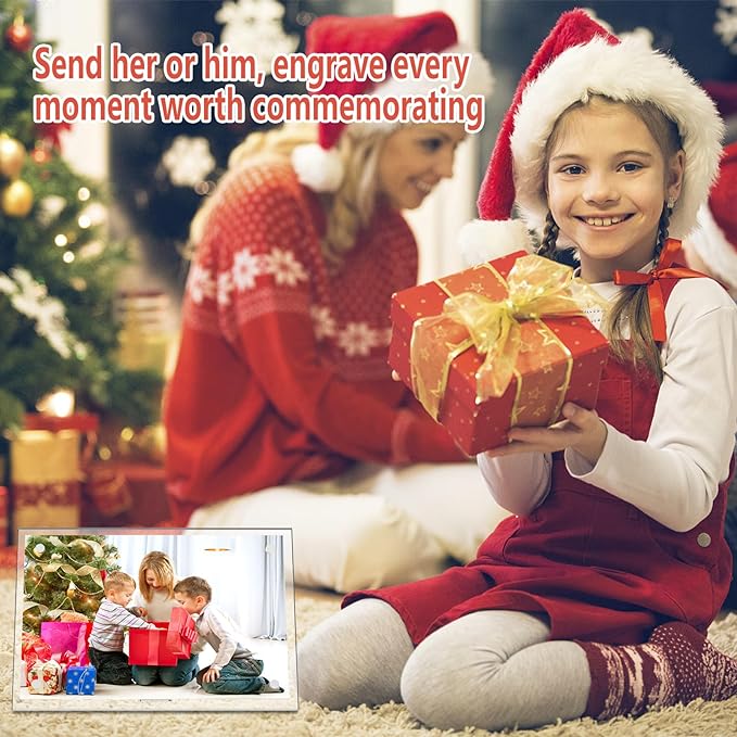 HELPLEX Picture Frames, 1 Pack 6x8 inch Acrylic Picture Frame Clear 6 x 8 Photo Frames Magnetic Picture Frames Ready for Tabletop Display, Effectively Protect Photos from Fading and Yellowing
