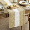 Artoid Mode Burlap Brown Farmhouse Rustic Table Runner, Seasonal Hollow Kitchen Dining Table Decoration for Home Party Decor 12x108 Inch