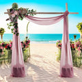MDS Halloween Chiffon Draping Fabric - 1 Panel, 30" Wide x 100ft Long - Sheer Spooky Arbor & Canopy Drapery for Haunted House Backdrops, Party Ceilings, DIY Costumes & Themed Events - Mauva