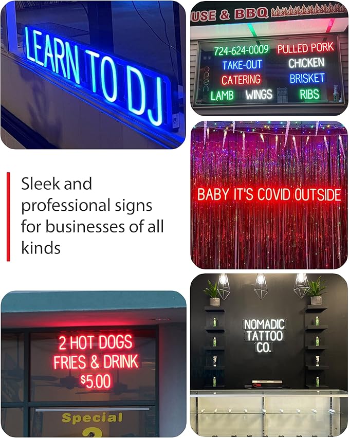 SpellBrite PINTS Sign | Beer-Related Sign with Neon Look, Red LED Light Source | 17.8" x 6.3"
