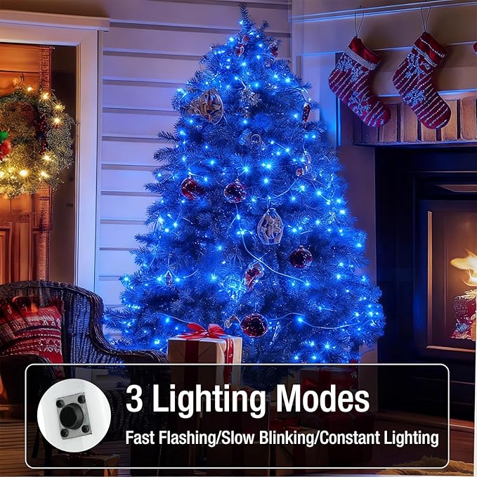 6 Pack Fairy Lights Battery Operated - 7ft 20 Led Twinkle Lights 3 Modes, Bulk Mini String Lights Waterproof for Mason Jars Vases DIY Party Wedding Decoration Christmas -Blue