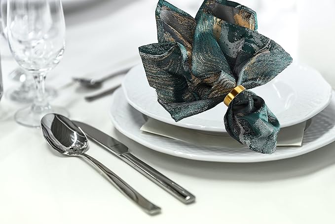 Gold Napkin Rings-20 Pcs Stainless Steel Napkin Rings,Metal Napkin Ring for Table Settings Wedding Christmas Party Dinner Table