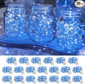 20 Pack LED Fairy Lights Battery Operated,3 Features Blinking Slowly Blinking & just on 7FT 20 LED Waterproof Mini Twinkle String Lights for Wedding Mason Jars Party Christmas Decorations,Blue