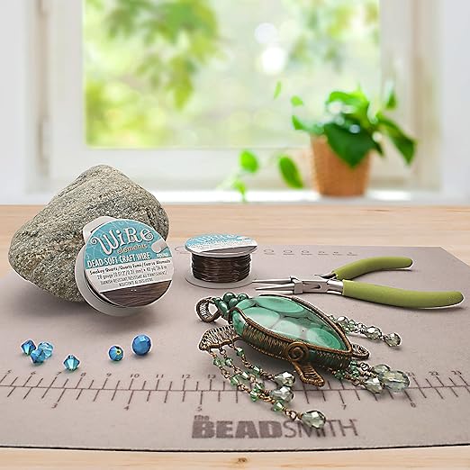 The Beadsmith Wire Elements Craft Wire – Tarnish Resistant, Soft Temper, Round, Smoke Quartz Color – 0.32mm, 28 Gauge, 40 Yard Spool – Jewelry Making, Wire Wrapping, & Other DIY Crafts