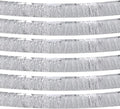 Silver Foil Fringe Garland 10FT 6packs, Metallic Foil Tinsel Fringe Banners for Parade Float Decorations Wedding, Birthday Party Graduation (six Silver)