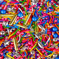 Rainbow Sprinkles for Cake Decorating - Metallic Gold Sprinkles Silver Star, Colorful Jimmies, Sugar Pearl, Cupcakes Topper, Ice Cream, Cookie Decorations for Christmas Birthday Party
