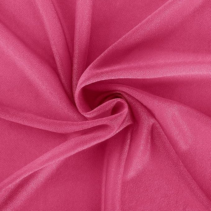 Hot Pink Wedding Arch Draping Fabric 2 Panels 29" x 20 FT Wedding Drapes for Backdrop Sheer Curtains Drapes for Romantic Bridal Baby Shower Ceremony Birthday Party Fall Outdoor Events