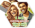 KETABAO – 5" Personalized Hexagon Magnetic Picture Magnets - Custom Refrigerator and Car Magnets for Decorations and Gifts