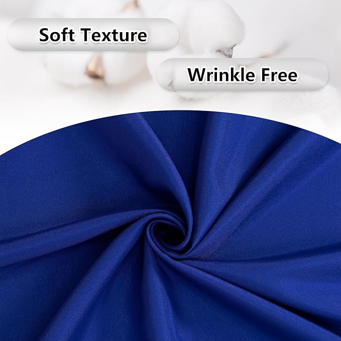 MEETSKY 10 feet x 10 feet Royal Blue Backdrop Curtains for Parties Curtains Photography Backdrop Drapes for Wedding Birthday Party Rod Pocket Home Sliding Door Decoration, 5ft x 8ft, 2 Panels