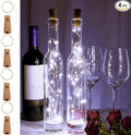 Wine Bottle Lights 20 LEDs Cork Lights Waterproof Battery (Included) Operated Fairy Mini String Lights for DIY Jar Indoor Bedroom Party Wedding Christmas Decor Pack of 4(Cool White)