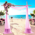 MDS Halloween Chiffon Draping Fabric - 2 Panel, 30" Wide x 40ft Long - Sheer Spooky Arbor & Canopy Drapery for Haunted House Backdrops, Party Ceilings, DIY Costumes & Themed Events - Bubblegum Pink