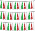 3P Red Green White Foil Fringe Metallic Tassel Streamers Banner Tassel Garland for Parade Floats, Graduation, Wedding, Birthday, Halloween, Christmas, Mexican Italian Birthday Party Decorations