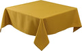 Biscaynebay Textured Fabric Christmas Square Table Cloth 60x60 Inches, Gold Water Resistant Tablecloths for Dining, Kitchen, Wedding and Parties etc. Machine Washable