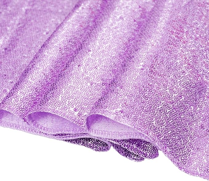 Poise3EHome 6Ft x 8Ft Lavender Sequin Backdrop, Glitter Thick Satin Sequin Background Drapes, Sparkly Opaque Photography Curtain Backdrop for Wedding Party Holiday Festival Decor